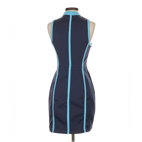 Staud x NB Navy Blue Sleeveless Athletic Dress with Light Blue Accents - Picture 3 of 6